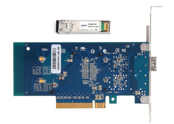 Quality 10G Single Port Gigabit Ethernet Server Application NIC 10G Ethernet LAN Card Fiber Server NIC With Singlemode Module for sale