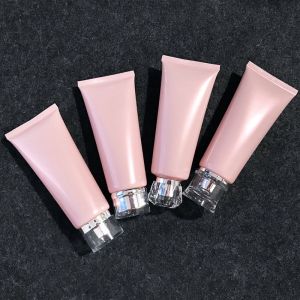 Buy cheap SGS Pink Plastic Reusable Hand Cream Facial Cleanser Tube 100ml from wholesalers