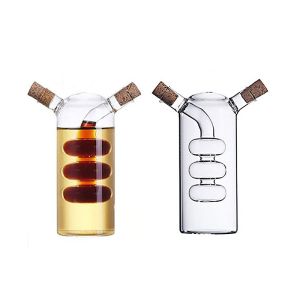 Buy cheap Double Hole Separation Borosilicate Glass Olive Oil Bottle from wholesalers