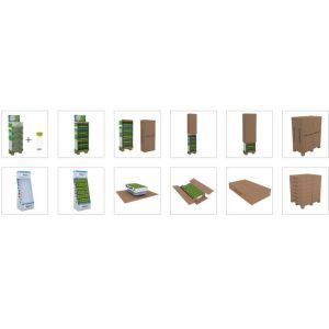 Buy cheap Supermarket clothes T paper display stand, underwear underwear paper shelf, environmental protection wardrobe from wholesalers