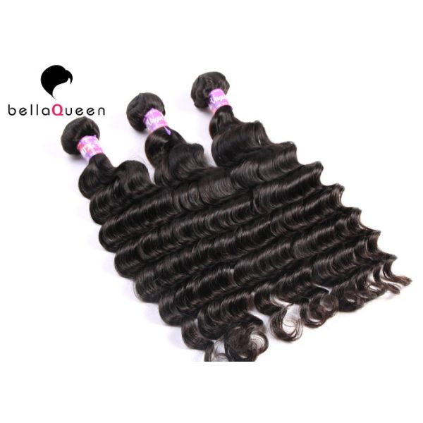 Quality Virgin Mongolian Deep Wave Halo Double Wefted Hair Extensions 8-30&quot; Length for sale