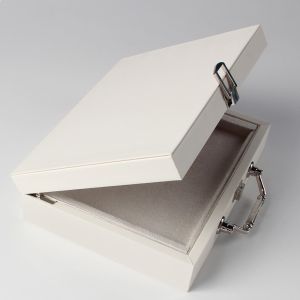 Folding Leather Wooden Wine Box Luxury Unfinished 34.5X17X9Cm Size