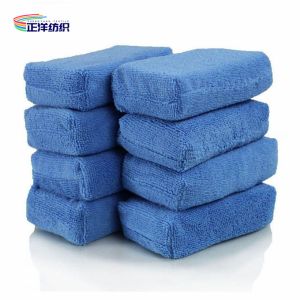 Buy cheap 25x15x3cm Microfibre Applicator Pads 60G Blue Hand Wax Applicator from wholesalers