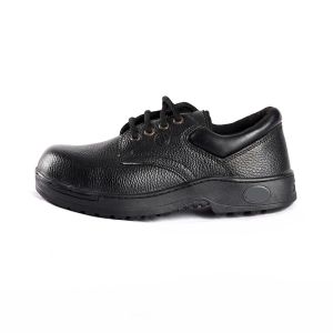 China Embossed Cow Leather Steel Toe Lace Up Closure Puncture Slip Resistance Men'S Safety Toe Shoes on sale