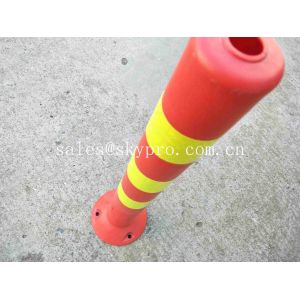 Buy cheap Orange Flexible Posts Molded Rubber Products 75cm Traffic Delineator Post from wholesalers