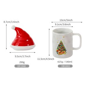 3D Festival Customized Ceramic Coffee Cups Mug With Round Handle 540ml Capacity