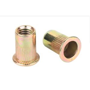 China Durable Alloy Steel Rivet Nuts , M6 Rivet Nut With Yellow Chromate Plated on sale China Durable Alloy Steel Rivet Nuts , M6 Rivet Nut With Yellow Chromate Plated on sale