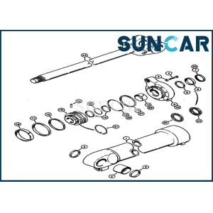 Buy cheap 1986823C2 Lift Cylinder Service Kit 821B 821C Model Wheel Loader Case Oil Seal Kit from wholesalers