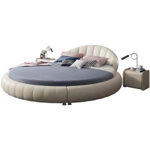 Buy cheap Fabric Hotel Round Bed Villa Bedroom King Bed 2m 2.2m Atmospheric Luxury from wholesalers