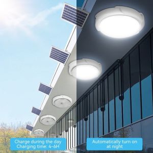 Mosquito Proof LED Solar Ceiling Light With 12W Power And 60 LED Chips
