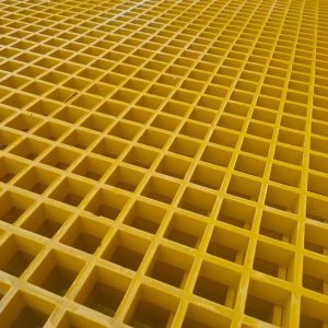 Electroplating Plant Walkway Use 38*38*30mm FRP Grating Customized Size And