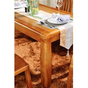 modern rectangle solid wood dining table set