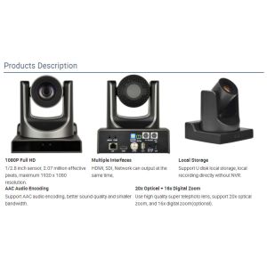 Buy cheap 1080P HD Video camera HDMI 3G-SDI HD output VISCA/Pelco-D/Pelco-P camera for zoom meetings from wholesalers