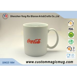 Buy cheap Custom 11oz Cola Eco Friendly Mugs White Porcelain Beautiful Straight Shape from wholesalers