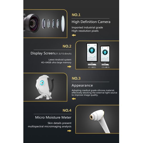 Multi-function Beauty Device Skin Test Machine Whitening Sensitivity Analyzer for Salon