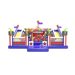 Buy cheap Colorful Inflatable Circus - Inspired Play Area Carnival Fun Zone with Slides from wholesalers