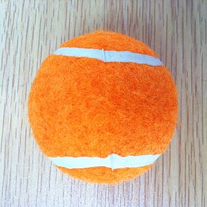 Buy cheap orange  ball dog toy from wholesalers