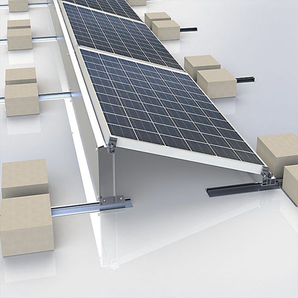 Quality Rustproof Reusable Solar PV Flat Roof Mounting Systems for sale