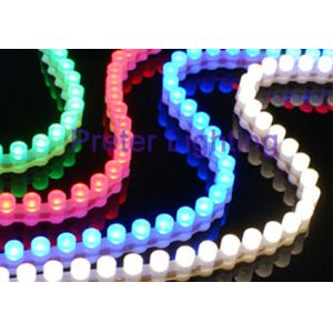 Clear PVC waterproof 12V DC / 45 degree flexible LED strip light in white color