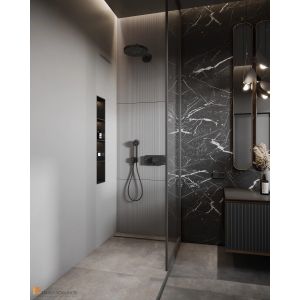 Buy cheap Customized Black Bathroom Vanity with Mirror and White Sink from wholesalers