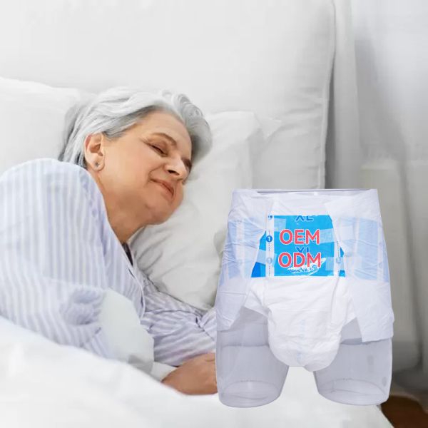 Customized Disposable Adult Diapers For Elderly Women And Men In White Or
