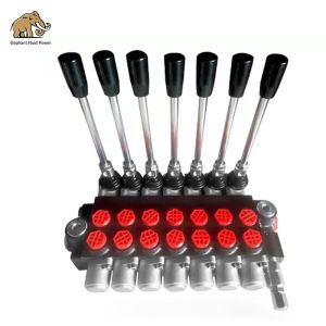 Pneumatic Control Monoblock Hydraulic Directional Valve 3 Spool 13 Gallons /