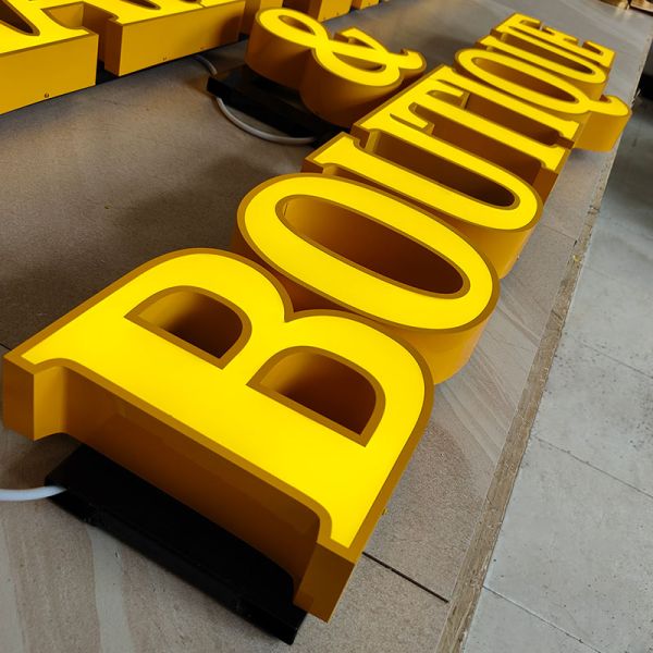 3D Logo Custom Barber Shop Name Outdoor Advertising Store Front Signage Light Led Sign Board for Shop