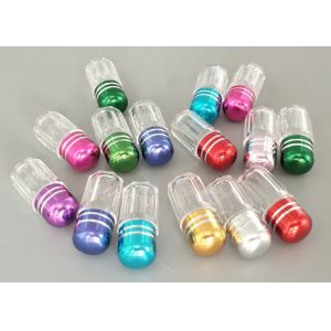 Green 2ml Mini Plastic Bottle With Metal Cap Bullet Shell