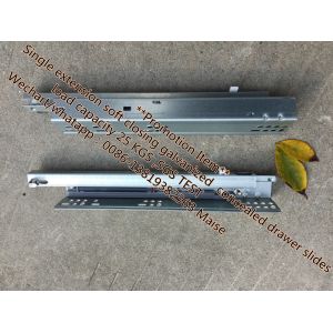Galvanized full extension single extension undermount mental soft closing drawer