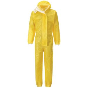 Waterproof Disposable Protective Coveralls With PP+PE Microporous Material
