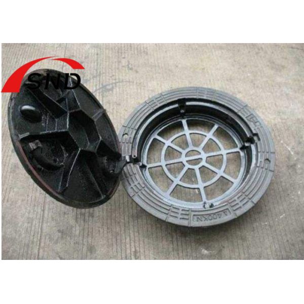Quality Double Layer Anti Settlement D400 Ductile Iron Covers / Round Manhole Cover for sale