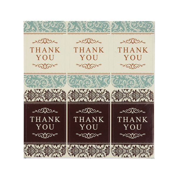 Korean version of the new square color retro thank-you gift seal sticker price