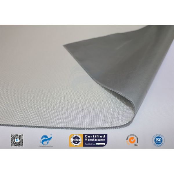 0.45mm High Temperature Resistant Silver Grey Silicone Coated Fiberglass Cloth