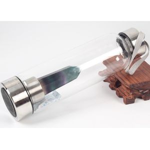 Buy cheap High Borosilicate Glass Drinking Bottles With Hexagonal Crystal Column from wholesalers