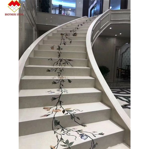 Modern Design Style Anti-Slip Beige Marble Staircase Carpet for Natural Stone