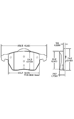 Quality Volkswagen Passat  B5 Vw Brake Pads Replacement D840 4B0698151E Front for sale