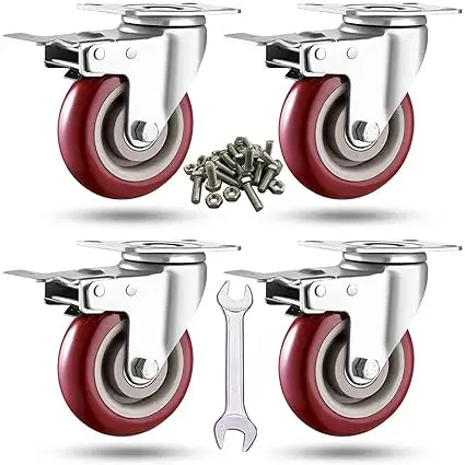 Buy cheap 300Lbs Load Capacity Workbench Casters With Zinc Plated Finish from wholesalers