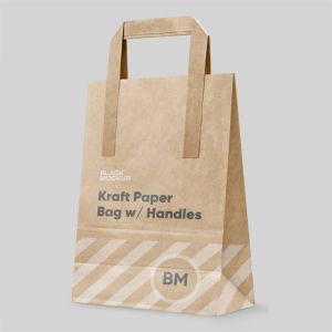 Buy cheap Custom Printing Shopper Paper Bag Kraft Paper Bags With Handles product