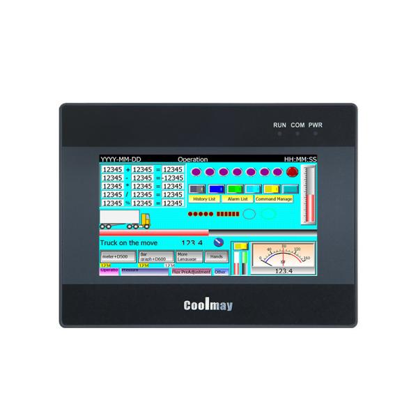Quality COOLMAY 4.3 Inch HMI PLC Control Coolmay PLC All-in-One High Precision Control Conveyor Printing Machines 128MB RAM 400cd/m² Brightness for sale