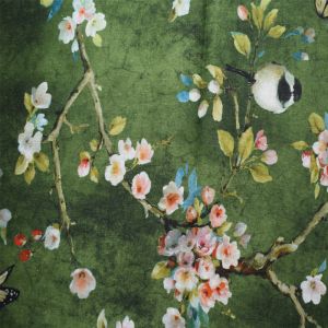 Modern Polyester Cotton Fabrics Ramie Cotton Silk Printed Fabric