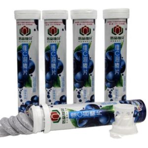 Buy cheap Effervescent Vitamin Tablet Bottles in White Plastic with Spiral Cap and Desiccant from wholesalers