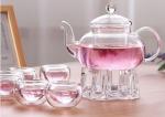 Buy cheap Safe borosilicate Glass Tea Infuser Set Tea Warmer / Double Wall Teacups from wholesalers