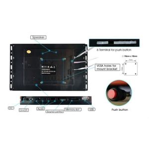 7" Wall Mount Full HD LCD Screen 1mah Lower Standby Power Consumption