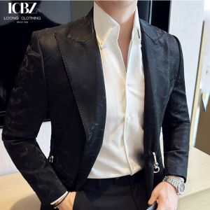 Buy cheap Custom Logo Men's Leather Suit Jacket in Peaked Style for Casual and Formal Wear from wholesalers