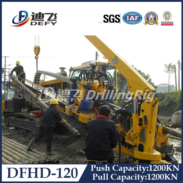 Buy cheap 120T DFHD-120 underground pipeline laying rig HDD machine with 1200KN Pulling Force from wholesalers