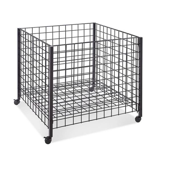 Adjustable Supermarket Display Wire Dump Bins With 4 Adjustable Drawers & Wheels