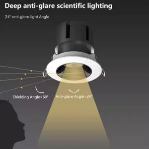 Hotel Commercial LED Downlight Adjustable 9W Ceiling Dimmable Recessed