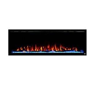 China 9 Flame Colors Artificial Flame Linear Recessed and Wall Mounted Electric Fireplace Heater on sale