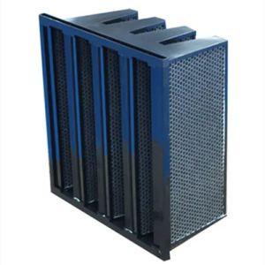 Active Carbon High Temperature V Bank Filter For Particle And Smell Removal Box
