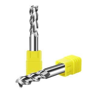 CNC Carbide Endmill HRC65 3 Flute Aluminium Milling Cutter Customizable OEM